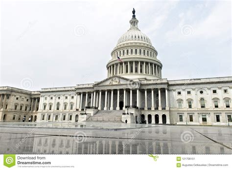 United States Capitol Building East Facade Washington Dc Unite Stock