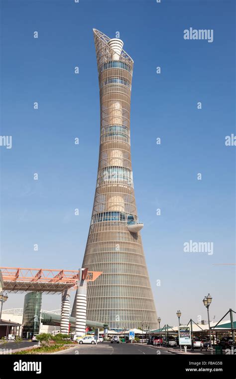The Torch Tower Luxury Hotel In The Aspire Zone In Doha Stock Photo Alamy