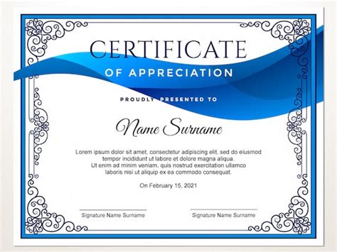 Award Certificate Template Editable Free Template Ppt Premium