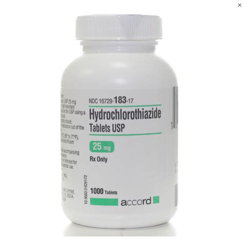 Hydrochlorothiazide 25mg 1000ct Tabs