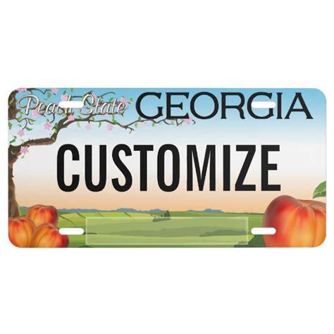 Georgia Custom License Plate Zazzle