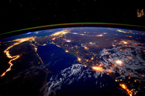 Astronaut Scott Kelly Views The Nile At Night From The International