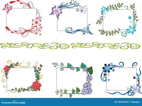 Flower Border Drawing Images Free Png Images Clipart Graphics