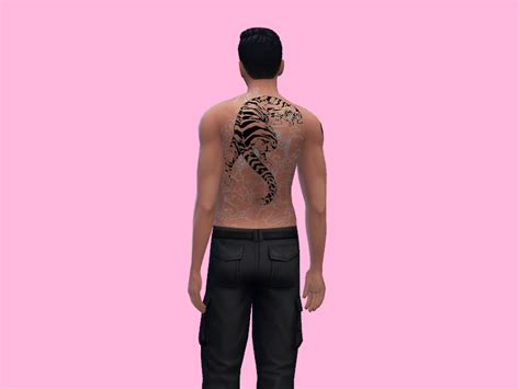 The Sims Resource Yakuza Tiger Back Tattoo