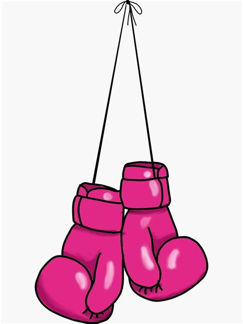 Pink Boxing Gloves Sticker For Sale By Tatertot Redbubble
