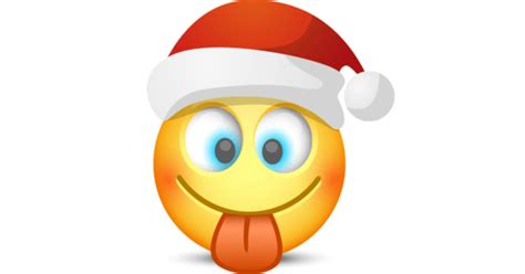 Tongue Out Santa Symbols And Emoticons