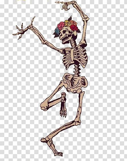 Free Download Dancing Human Skeleton Illustration Calavera Skeleton