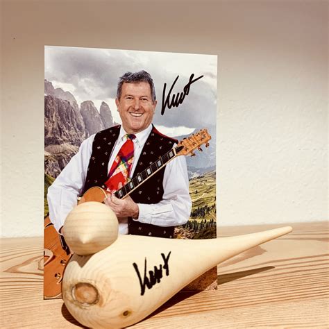 Kurt Art Spatz Autograph On Spatz And Card Swiss Pine Wood 1415 Cm