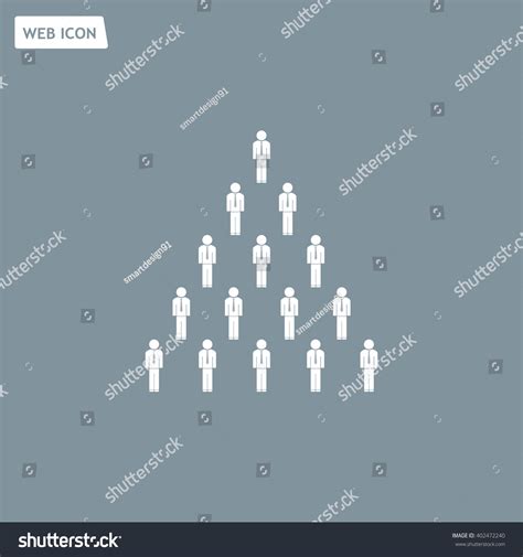 People Pyramid Vector Illustration Team Leader Stock Vector Royalty