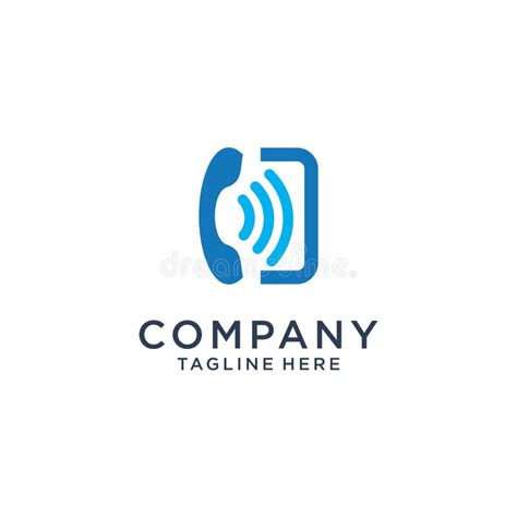 Simple Modern Communication Logo Design Company Premium Vector Stock