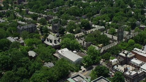 5k Aerial Video Of Princeton University Campus Buildings New Jersey