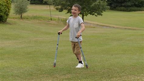 Moment Boy With Cerebral Palsy Walks Without Crutches Itv News Anglia