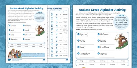 Ks2 Ancient Greek Alphabet Activity Teacher Made