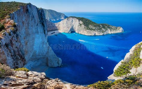 Navagio Bay And Ship Wreck Beach In Summer The Famous Natural Landmark
