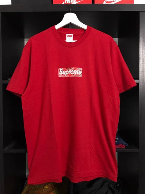 Supreme Supreme Bandana Box Logo Fw19 Tee Red