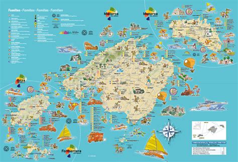 Mapa de mallorca dividido según lo que buscas. Map of holiday with children | Villas Petra Mallorca