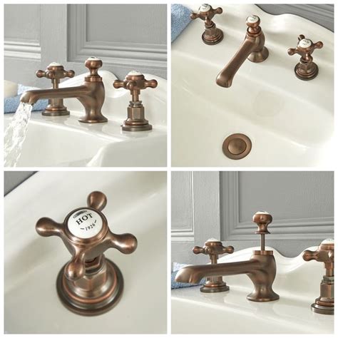 Milano Elizabeth Traditional Tap Hole Crosshead Basin Mixer Tap Oil Rubbed Bronze Types
