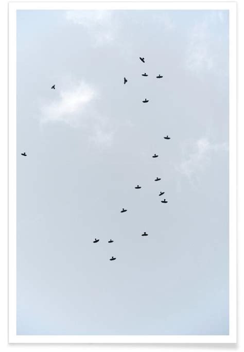 Birds Flying South Poster Juniqe