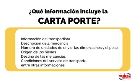 Lo Que Debes Saber Sobre La Carta Porte Mexicom Logistics