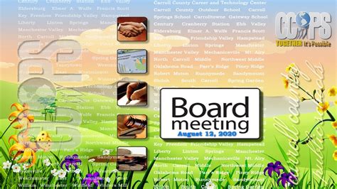 Ccps board of education live meetings. Carroll County Board of Education Meeting August 12,2020 ...