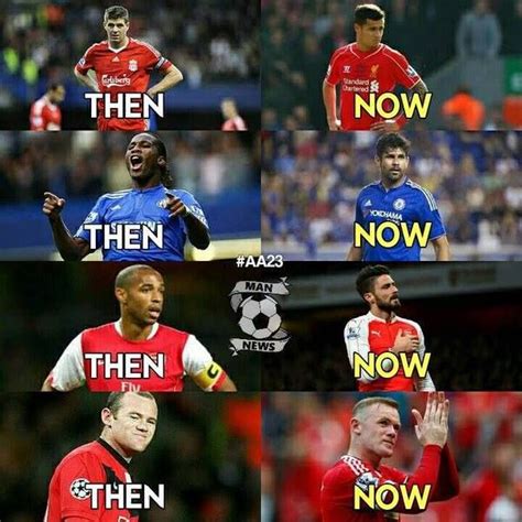 English premier league goals and highlights. Rooney then and now. | Football highlight, Football memes ...