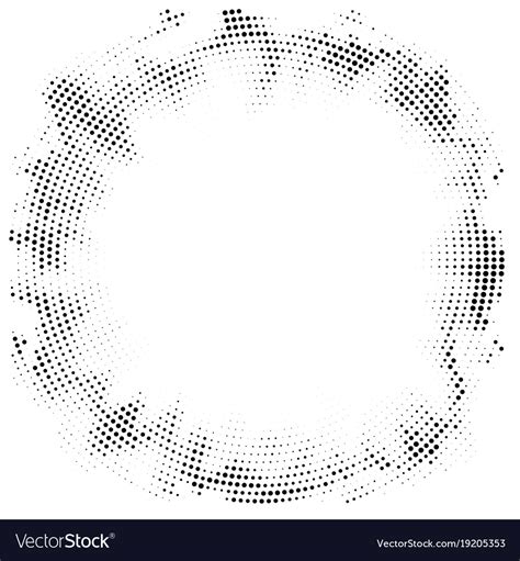 Abstract Halftone Circular Frame Background Eps Vector Image