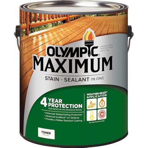 Olympic Pre Tinted Honey Gold Transparent Exterior Wood Stain And