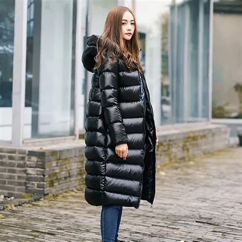 2018 New Xs Fashion Winter Coats Women Slim Light Woman Parkas Hoods