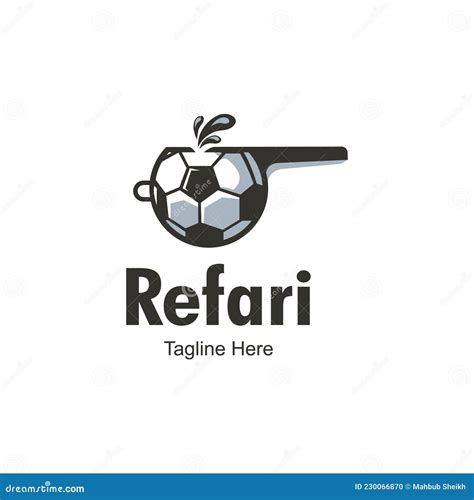 Whistle Logo Design Template Football Referee Stock Vector