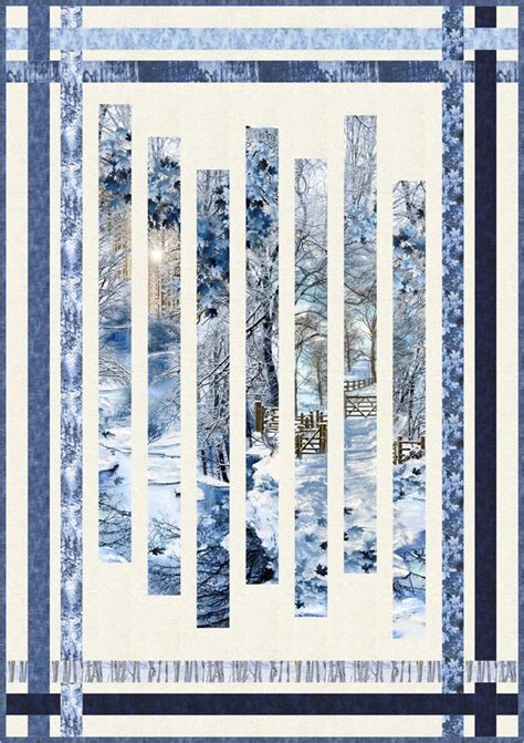Free Pattern Scenic Snowfall Fracture Quilt By Pam See Panel