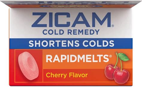 Zicam Cold Remedy Zinc Rapidmelts Cherry Flavor 25 Count Pack Of 1