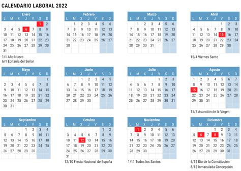 Calendario Laboral 2022 Festivos Y Puentes En España Economía