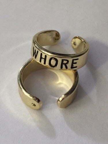 gold slut whore bbc hotwife or qos toe ring swinger jewelry sissy vixen hot wife ebay