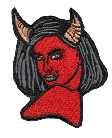 Devil Girl Morale Patch Cosplay Anime Tactical Etsy