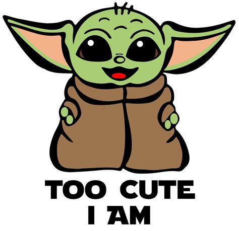 5 Baby Yoda Too Cute I Am Star Wars Bumper Car Window Etsy