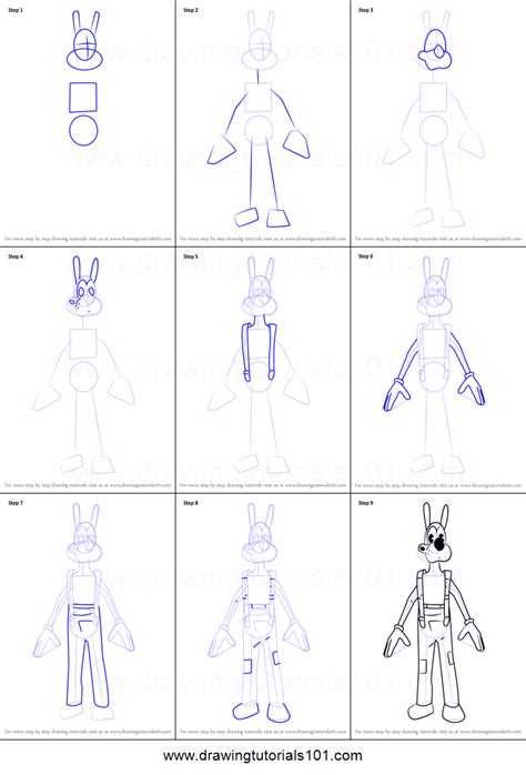 How To Draw Boris From Bendy And The Ink Machine Printable Step By Step