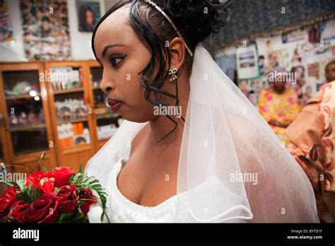 Somali Bride Is Getting Ready For Her Wedding In A Beauty Salon In