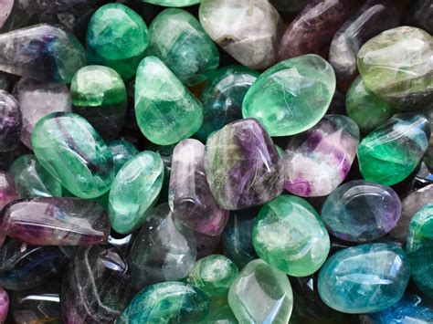 Extra Grade Large Fluorite Tumbled Stone 2 15 Purple And Green