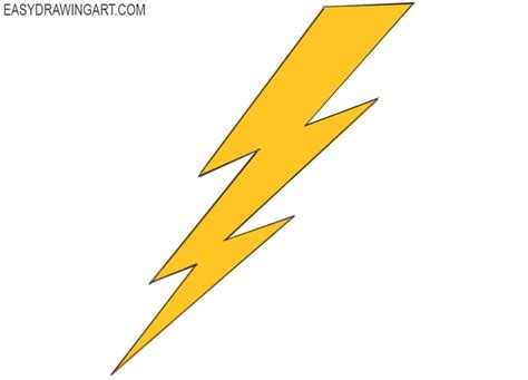 A Yellow Lightning Bolt On A White Background