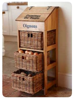 Wood vegetable bin potato onion binpotato and bread | etsy. Jeri's Organizing & Decluttering News: Storing the Onions ...