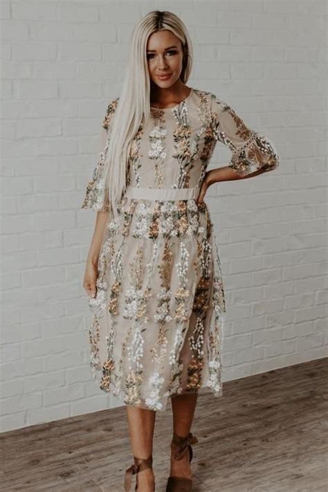Bridesmaids One Loved Babe Lace Dress With Sleeves Modest Dresses