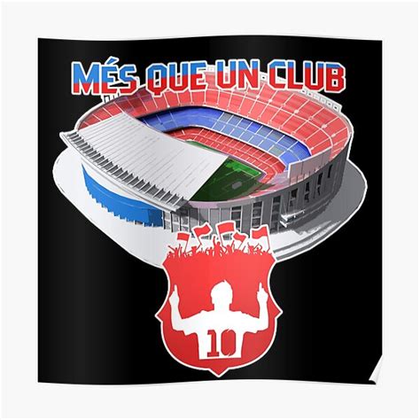Mes Que Un Club Barcelona Motto Poster For Sale By Wyverin Redbubble
