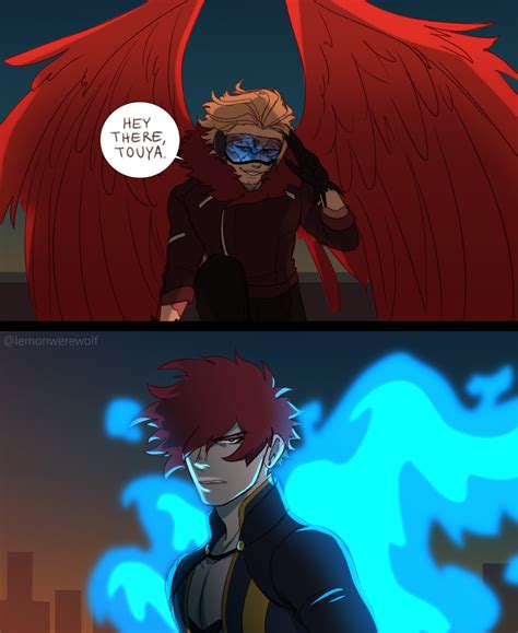 Art Trade For Ei Bi They Wanted A Reverse Dabihawks Au Where Hawks Is