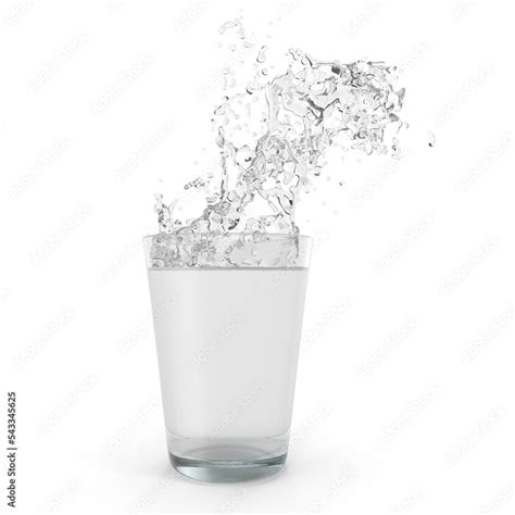 Pouring Water Into Glass Transparent Background Stock Photo Adobe Stock