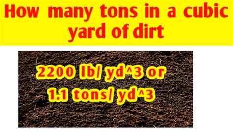 How Much Is A Cubic Yard Of Soil