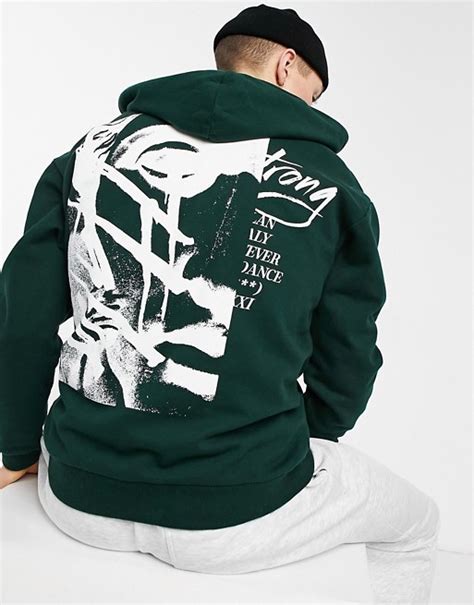 Asos Design Oversized Hoodie With Large Back Graphic Asos