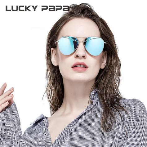fashion women sunglasses mirror glasses metal cat eye sunglasses women brand designer high