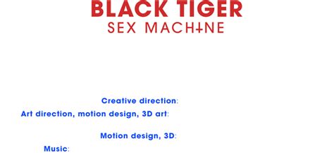 Black Tiger Sex Machine Tour Visuals 2019 On Behance