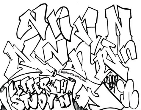 Graffiti Letters Graffiti Lettering Graffiti Letter N Graffiti Text