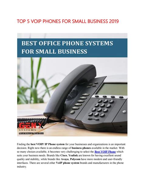 Top 5 Voip Phones For Small Business 2019 By Gen X Systems Issuu